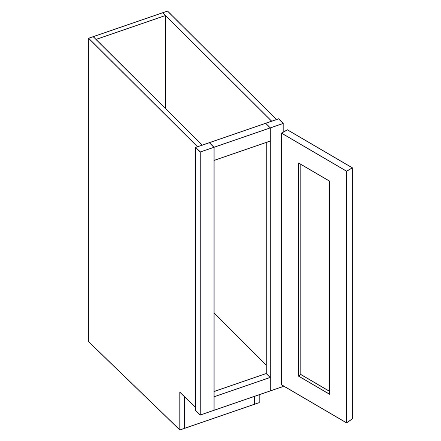 Base Cabinet - Single Door Full Height - 9 inch - B09