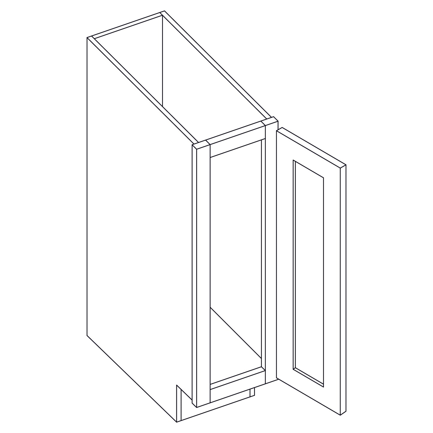 Base Cabinet - Single Door Full Height - 9 inch - B09 | SG