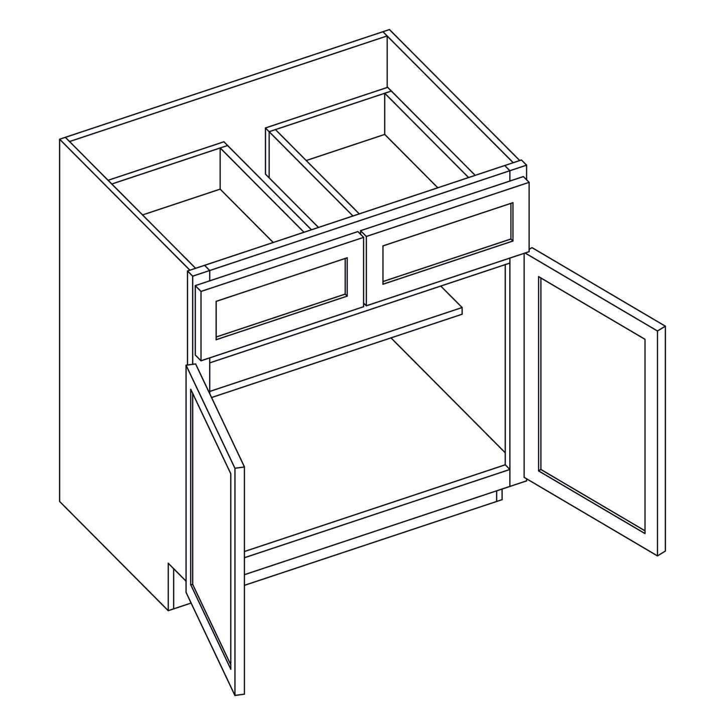 Base Cabinet - Double Door - 24 inch - B24-2