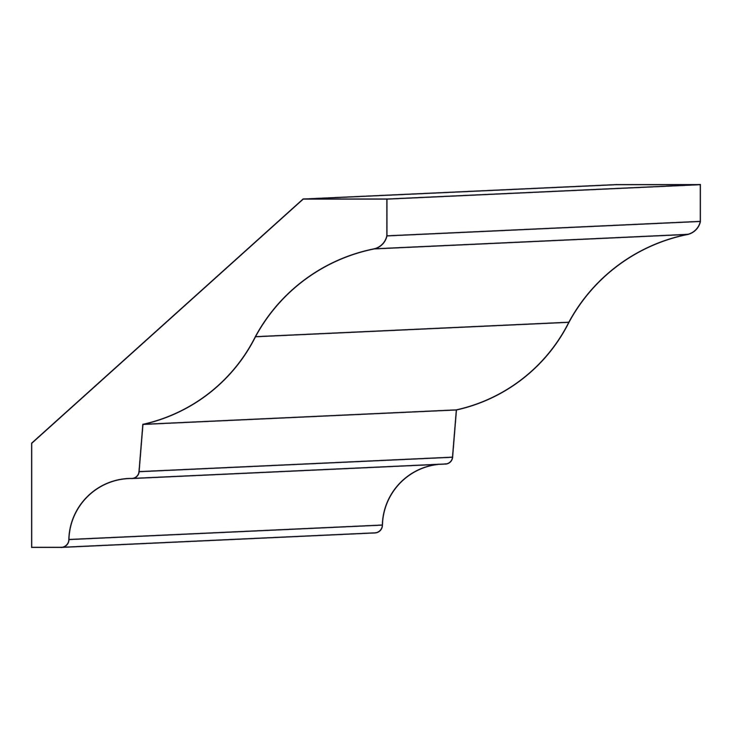 Crown Molding Large - 96 inch - BCM8
