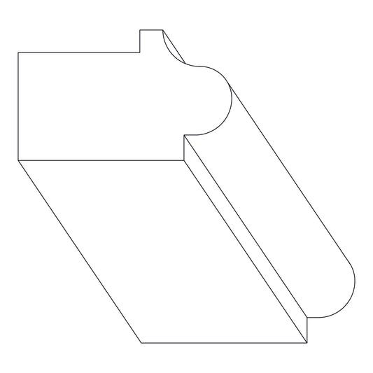 Bottom Edge Molding - 96 inch | Narrow Light Rail - BEM8