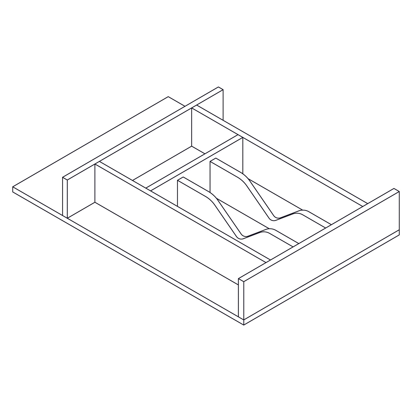 Natural Cutlery Drawer Insert - 14 inch - CDI14