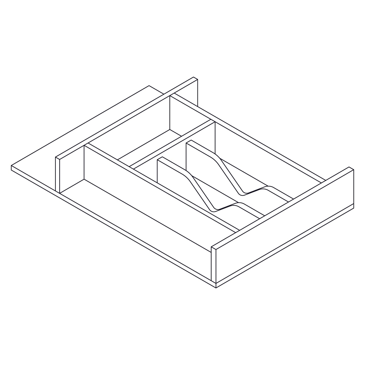 Natural Cutlery Drawer Insert - 20 inch - CDI20