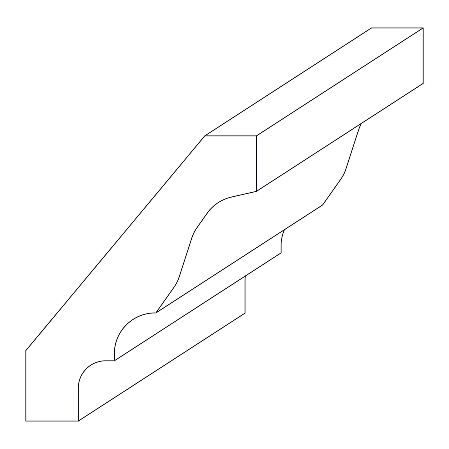 Traditional Crown Molding - 96 inch - CM8