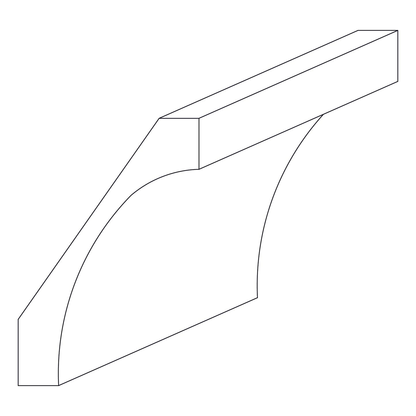 Cove Crown Molding - 96 inch - COM8
