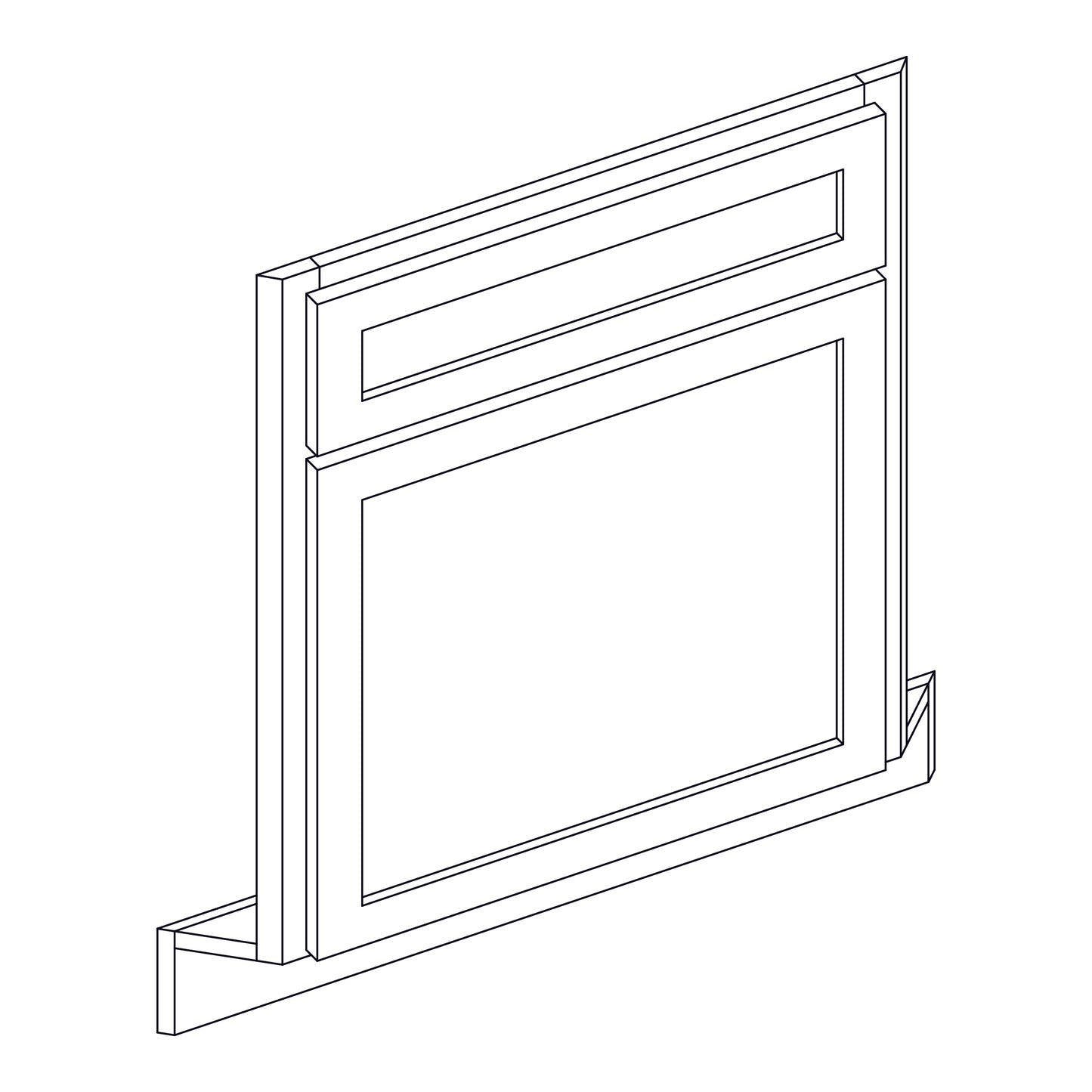 Corner Sink Front Floor - Natural - 48 inch - CSF-FLOOR
