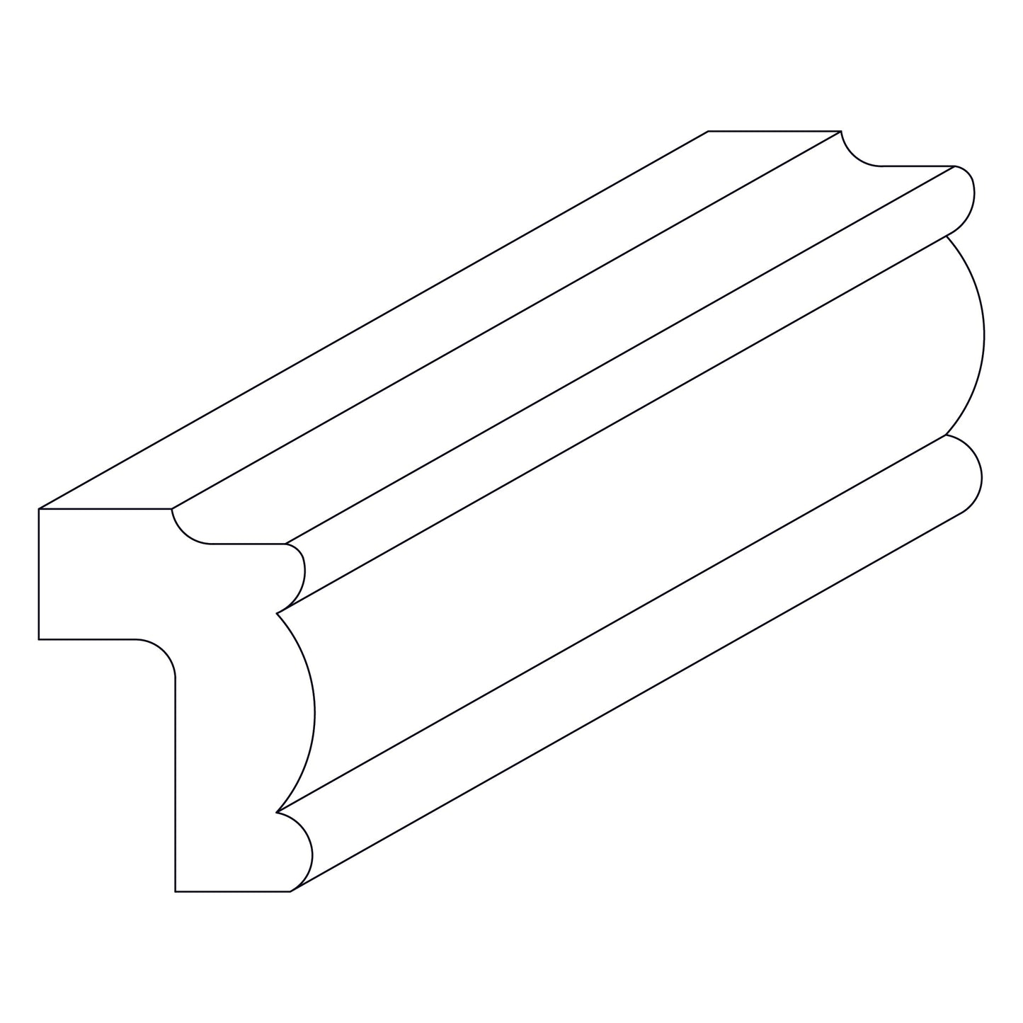 Traditional Light Rail Molding - 96 inch - LRM8 | SG