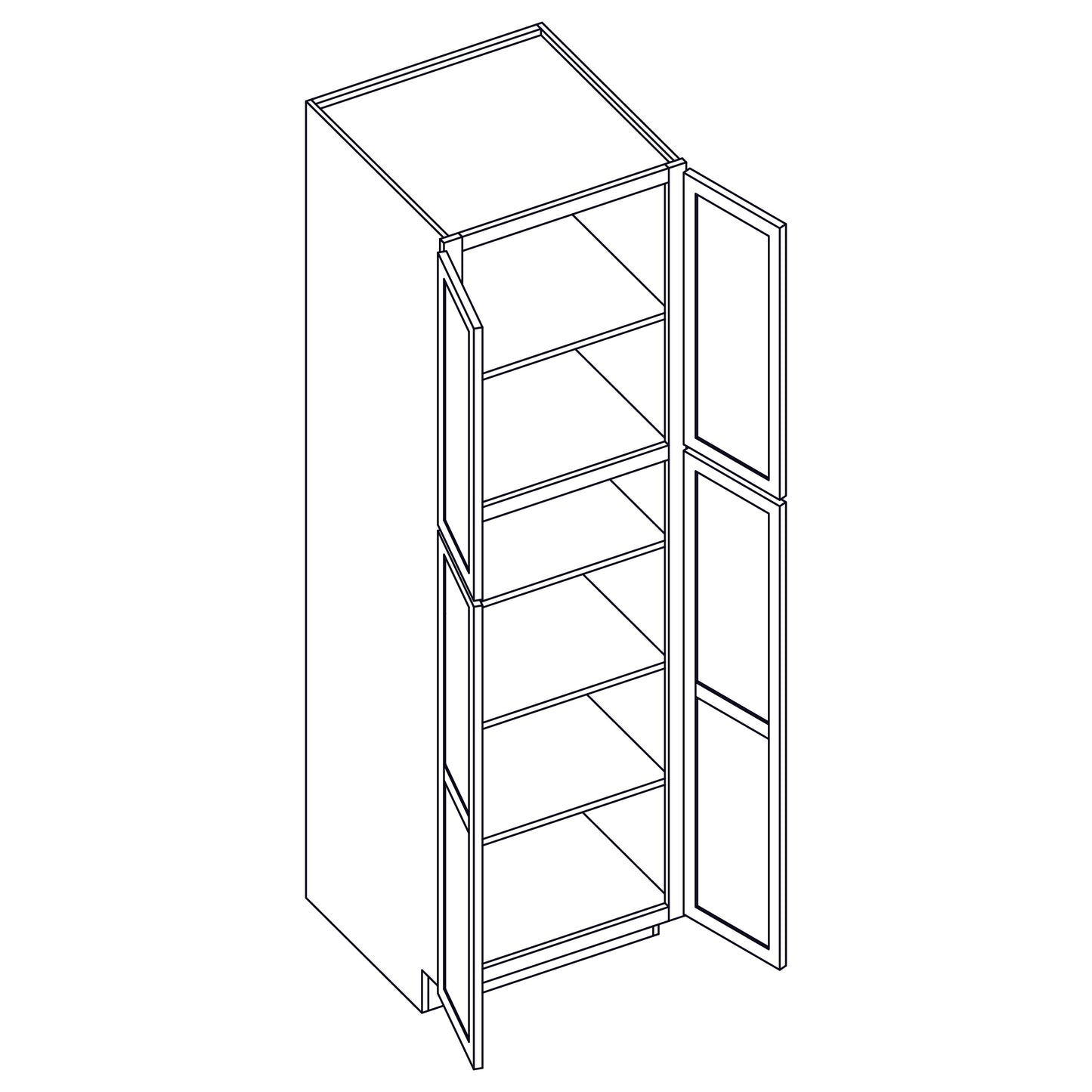 Pantry - Double Door - 30x96 inch- P3096