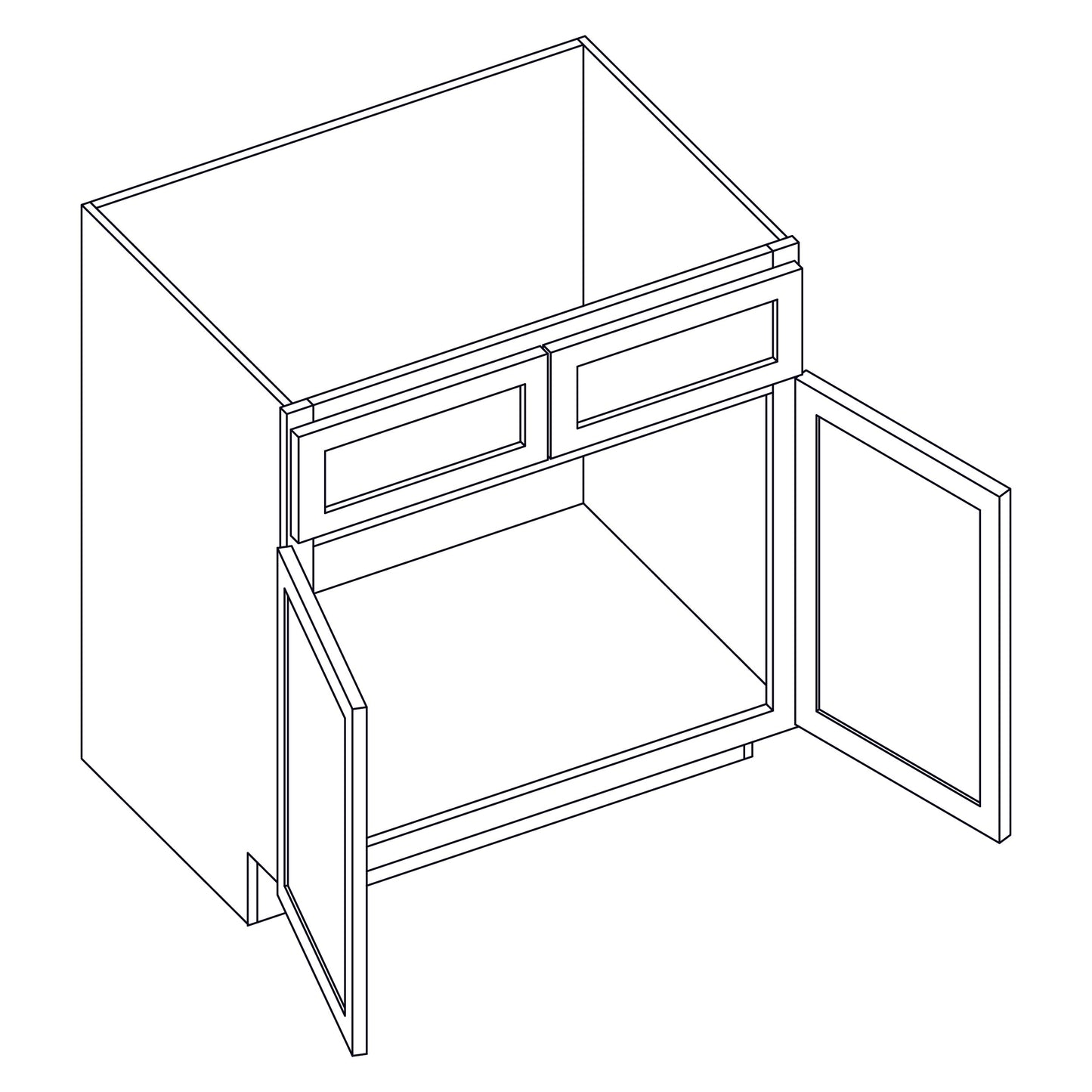 Base Cabinet - Sink Base - 33 inch - SB33 | SG