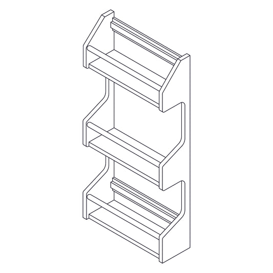Spice Rack - Door Mount for 21 inch Door | Natural - SRD15