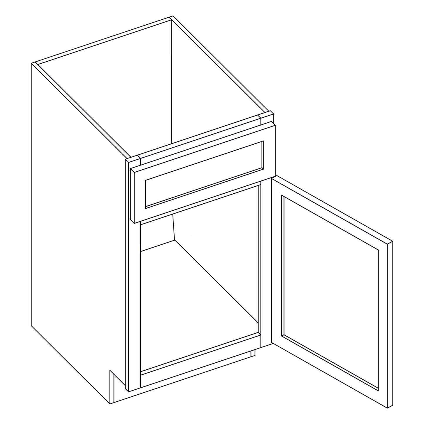 Vanity - Single Door - 21 inch - V21