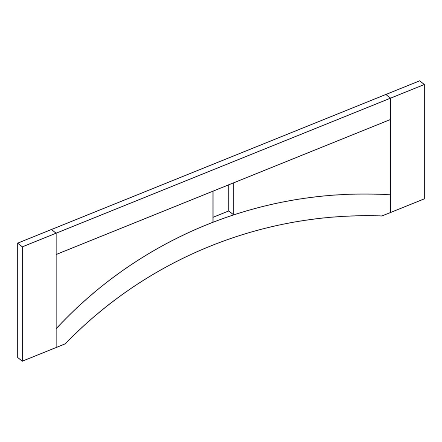 Raised Panel Valance - 42x12 inch - VRP42