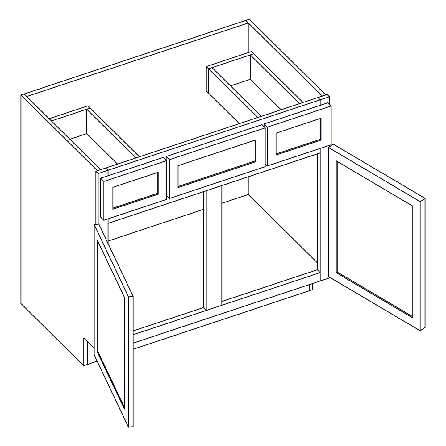 Vanity Sink Base - 48 inch - VSB48