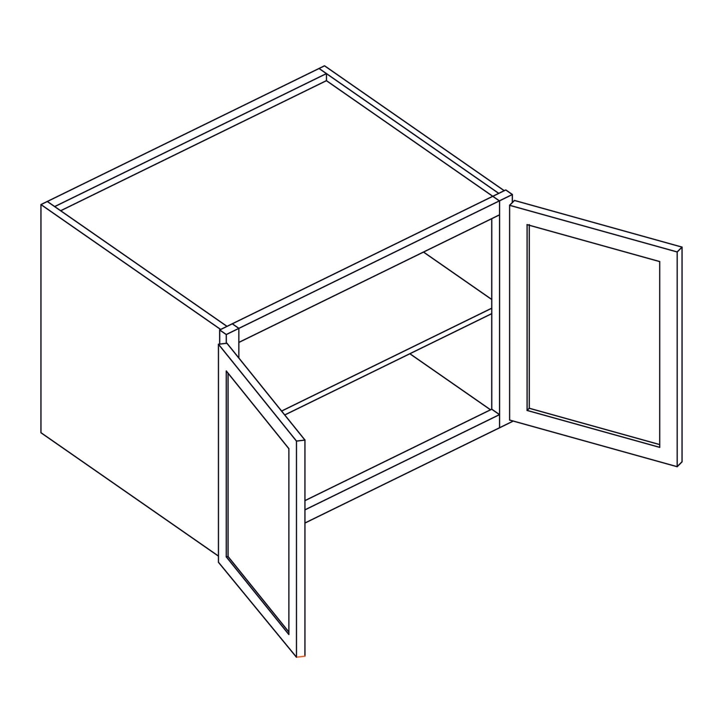Wall Cabinet - 24 inch Deep Wall | Refrigerator | 36x18 inch - W361824 | SG