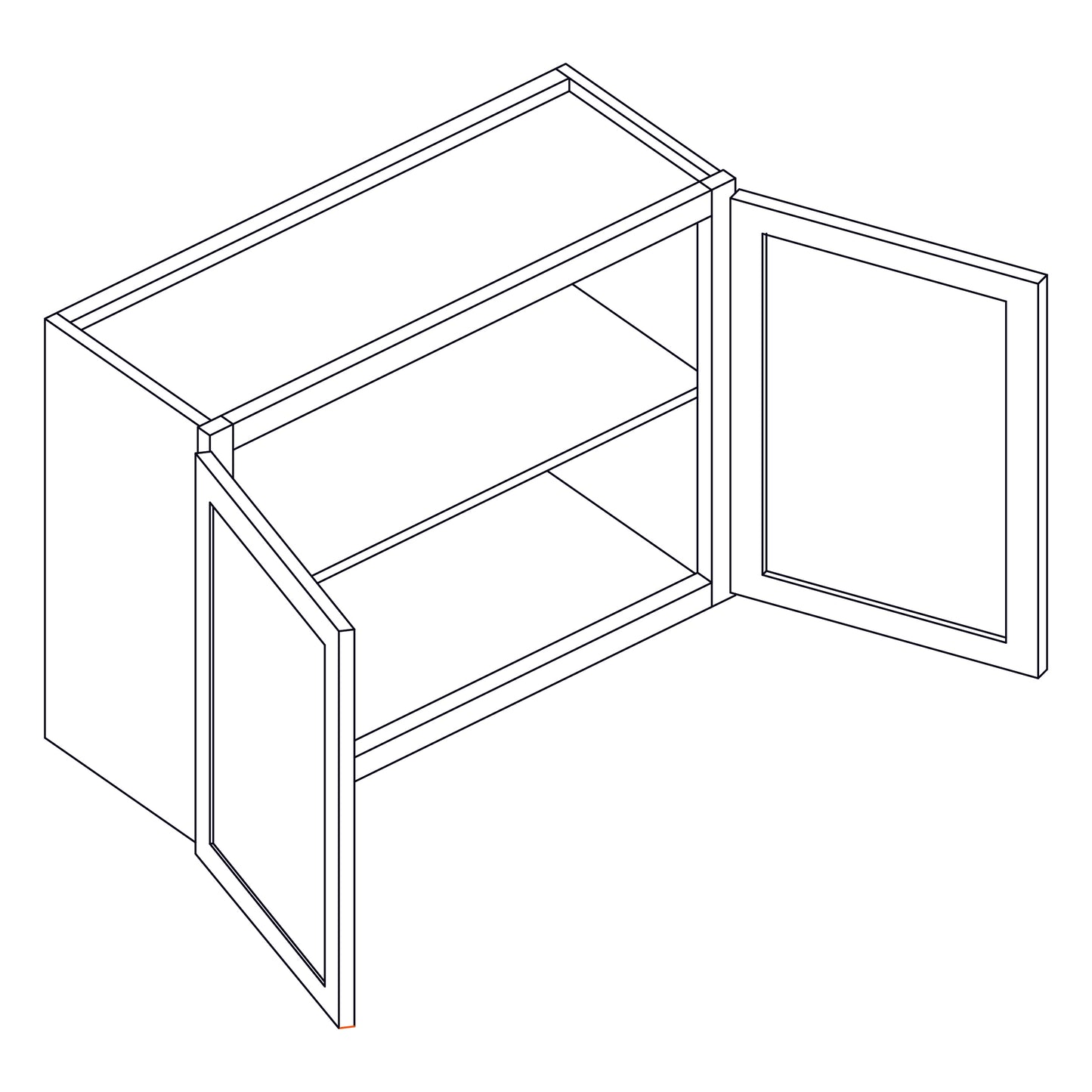 Wall Cabinet - 24 inch Deep Wall | Refrigerator | 36x24 inch - W362424