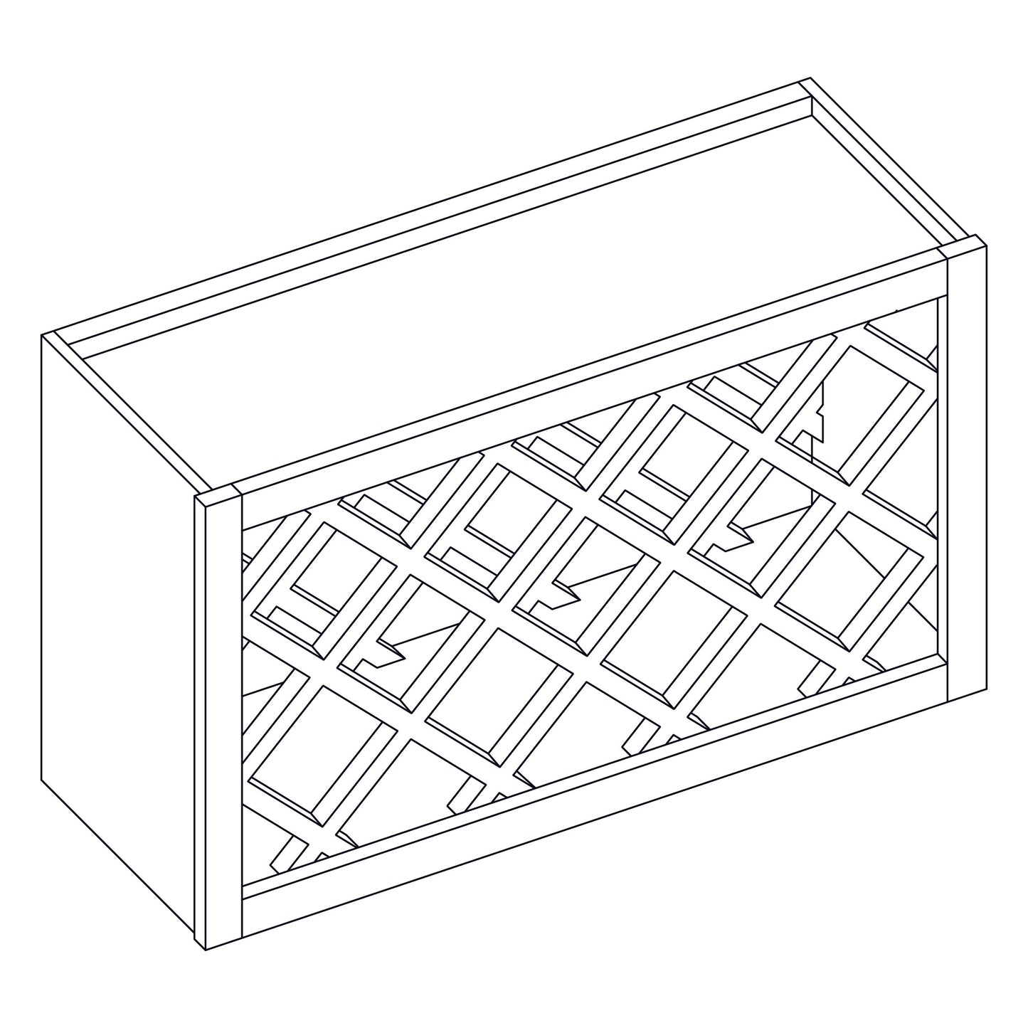 Wall Cabinet - Wine Rack - 30x18 inch - WR3018 | SG