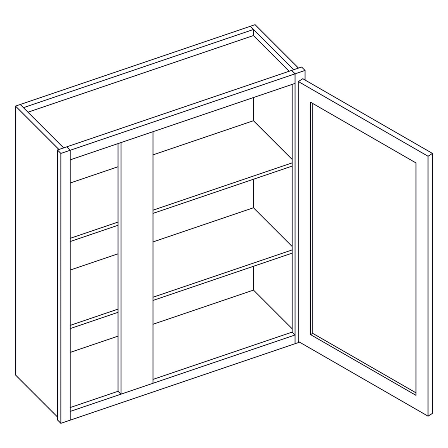 Wall Cabinet - Blind Wall Cabinet - 36x36 inch - BW3636 | SG