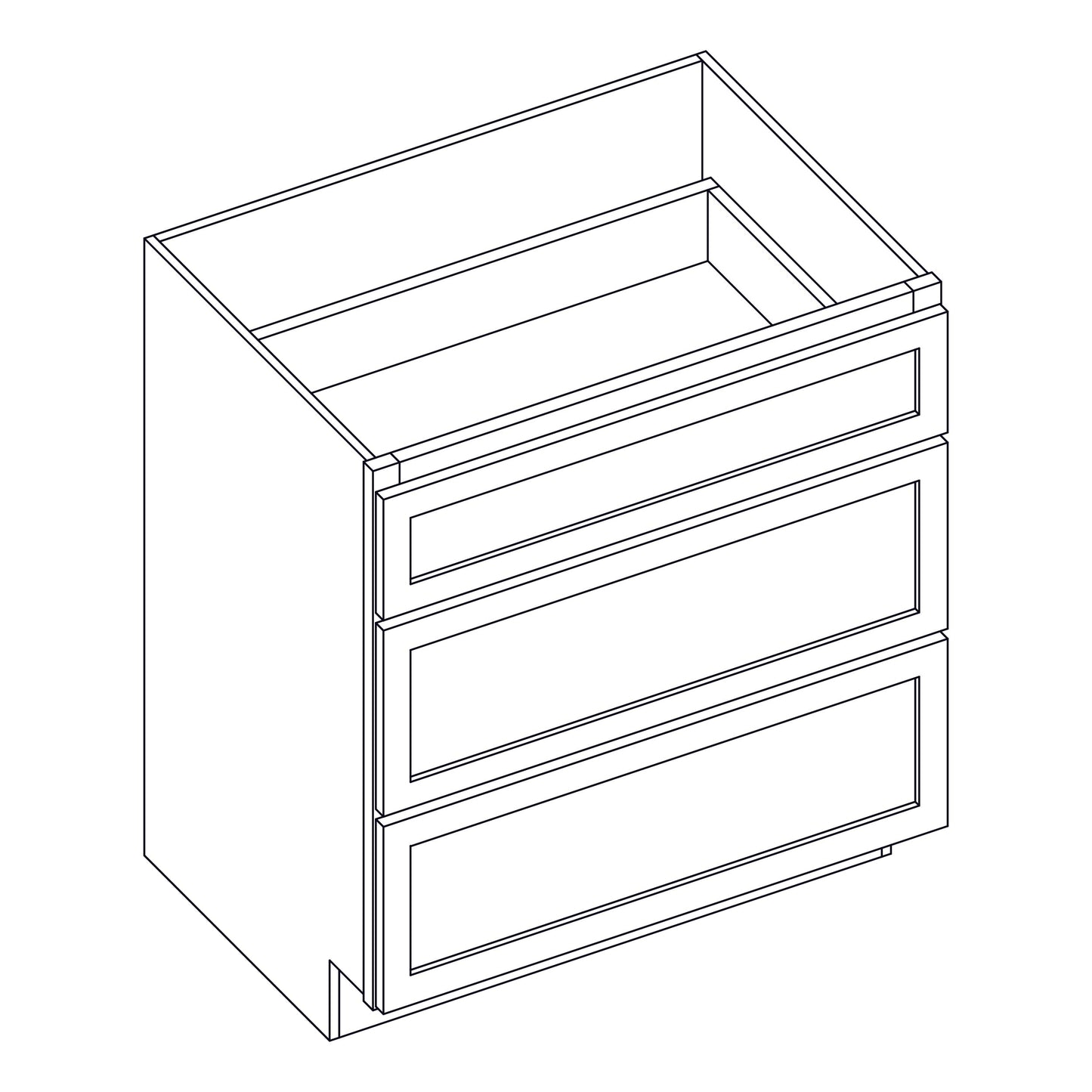 Drawer Base Cabinet - 12 inch - DB12-3 | SG