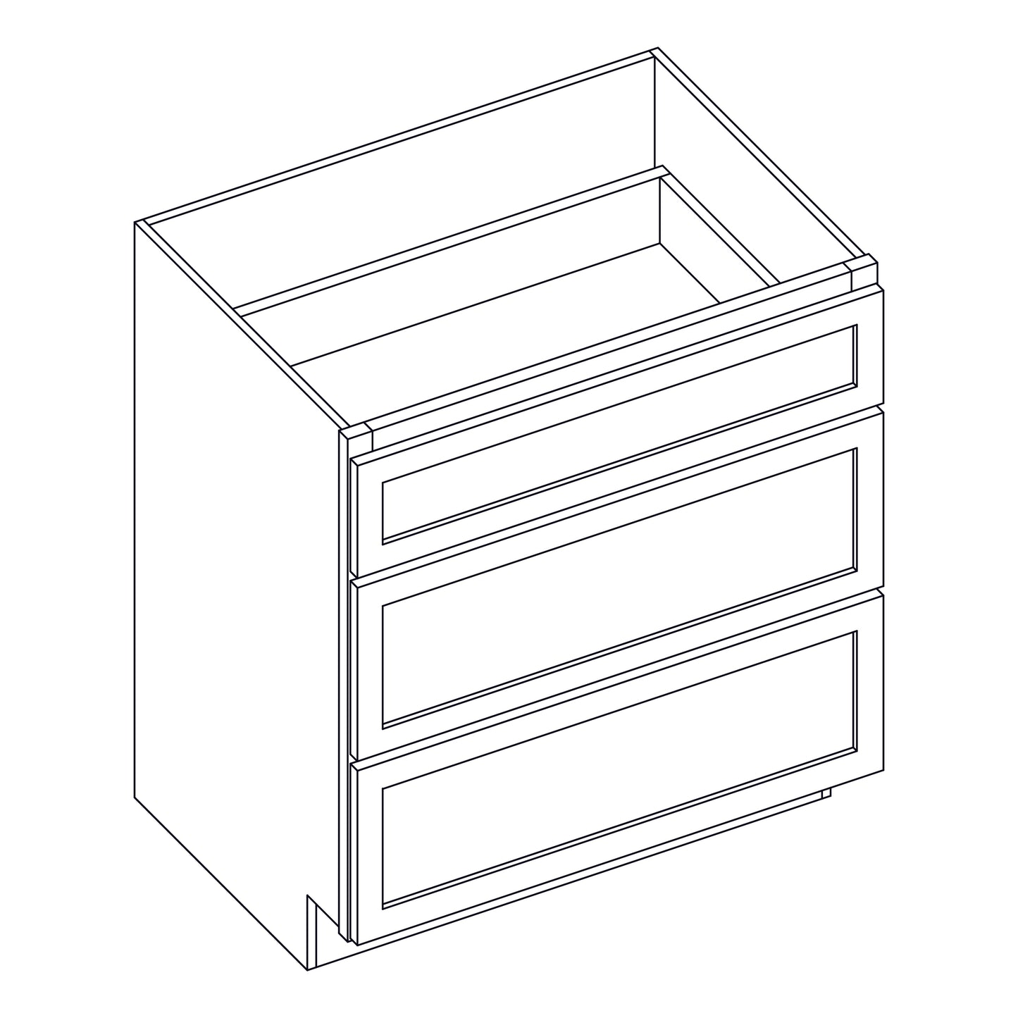 Drawer Base Cabinet - 18 inch - DB18-3