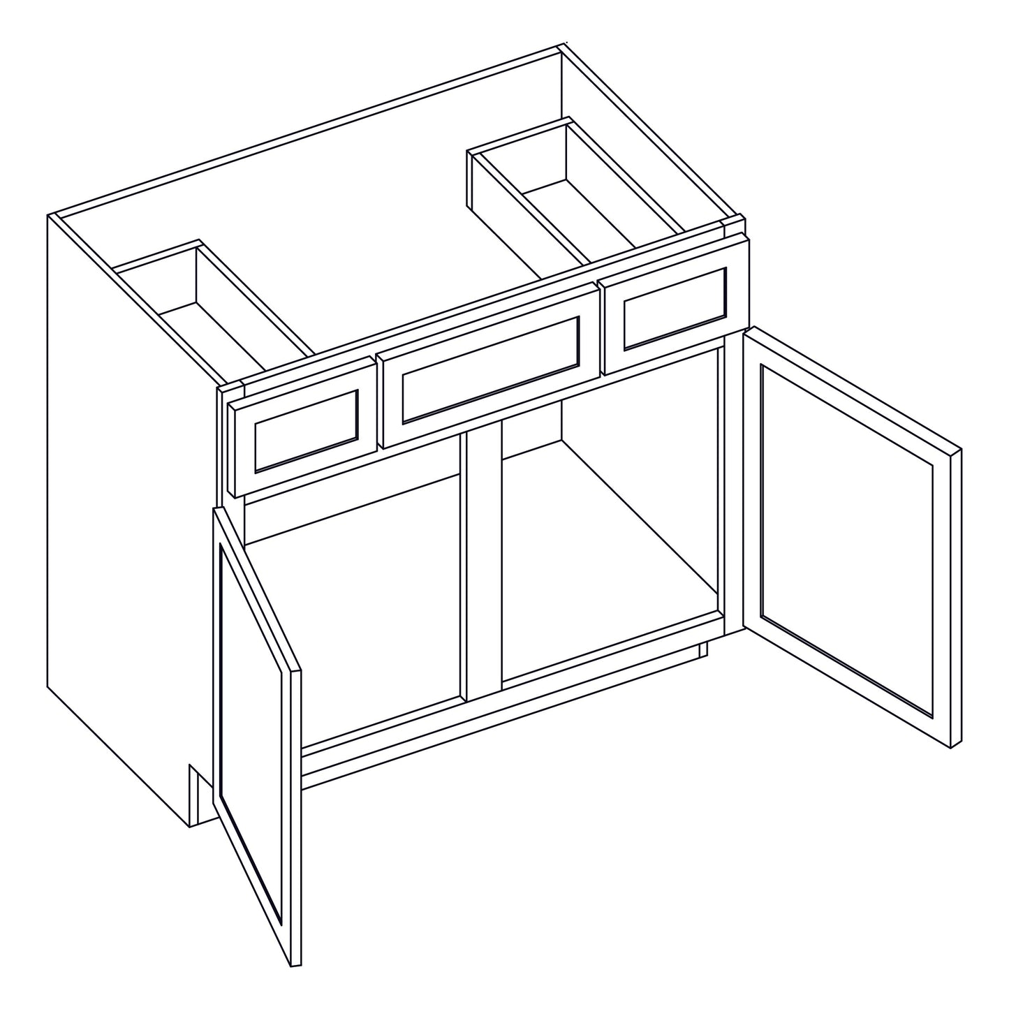 Vanity Sink Base - 36 inch  - VSB36 | SG