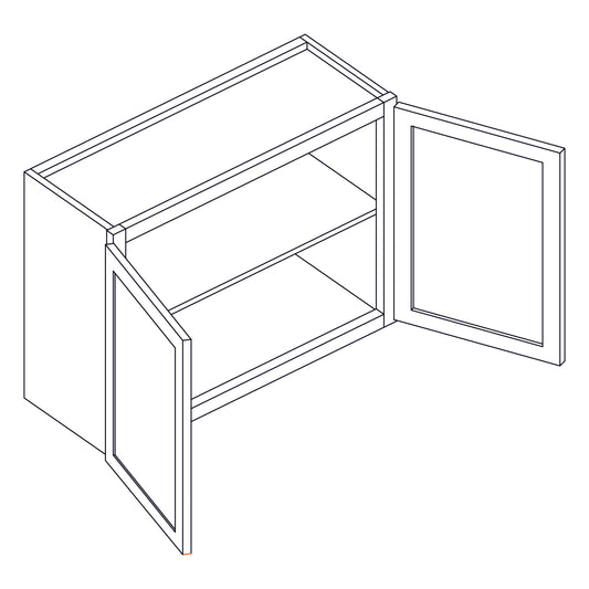 Wall Cabinet - Double Door Wall - 30x24 inch - W3024