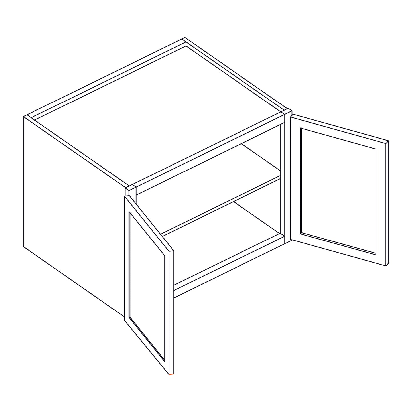 Wall Cabinet - 24 inch Deep Wall | Refrigerator | 33x24 inch - W332424