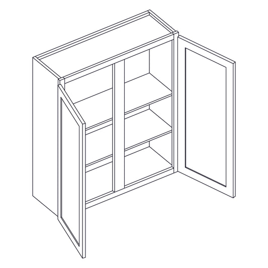 Wall Cabinet - Double Door with Center Stile - 42x30 inch - W4230