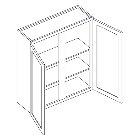 Wall Cabinet - Double Door with Center Stile - 42x30 inch - W4230 | SG