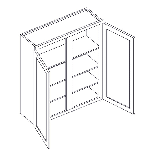 Wall Cabinet - Double Door with Center Stile - 42x42 inch - W4242