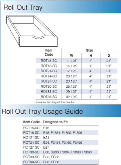 Roll Out Tray - 13 inch 2 pack - ROT18-SC