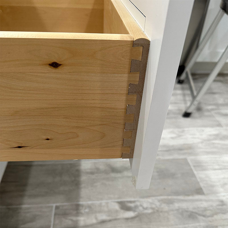A soft close kitchen cabinet drawer from Get Me Cabinets.