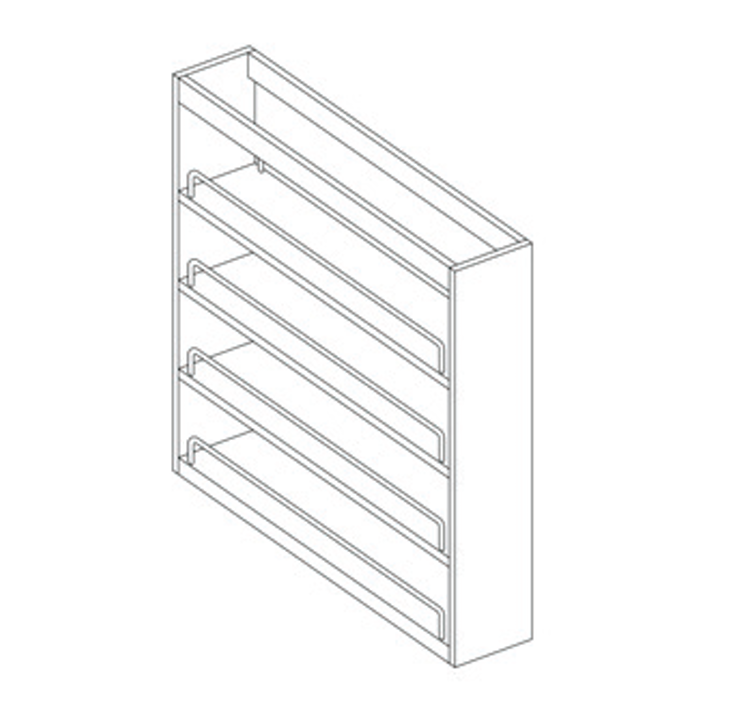 Spice Rack Slide Out for 9 inch base cabinet | Natural - SR19-SC